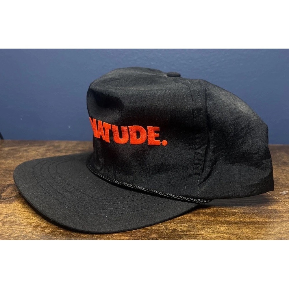 Vintage 90s Snapback Baseball Cap Magnitude Cigarettes Black Old Store Stock D2 - Picture 3 of 10